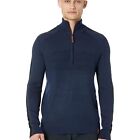 Nwt Obermeyer Men's Vince 1/2 Zip Pullover Sweater Wool Blend Navy Blue Sz M