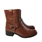 Frye And Co Elodie Boots Brown Womens Faux Leather Us Size 7.5 M