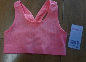 NWT 90 Degree by reflex Girls Sweet Melon FLEX SPORT BRA Size Medium 10 - Picture 1 of 2