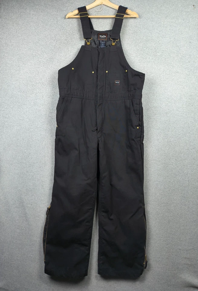 Walls Workwear Bib Overall Mens Large Insulated Duck Work Quilt Lined Ankle Zip - Image 1 of 4