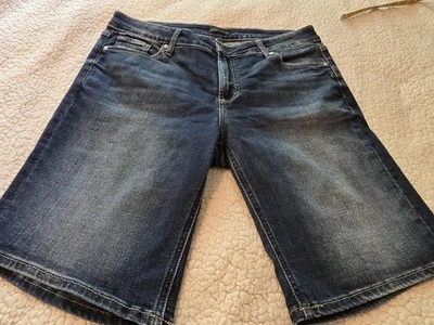 Pantalones cortos de jean Elyse Bermuda plateados para mujer talla W31/L9 12/14 usados en excelente estado Foto 1 de 4