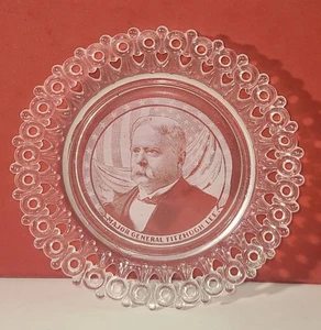 ANTIGUA PLACA DE 5,5" GENERAL FITZHUGH LEE DE LA DÉCADA DE 1890 GUERRA HISPANOAMERICANA COMO NUEVA - Imagen 1 de 2