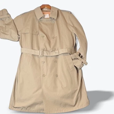 Gabardina vintage Oleg Cassini para hombre 50 forro extraíble listo para clima cálido Foto 1 de 4