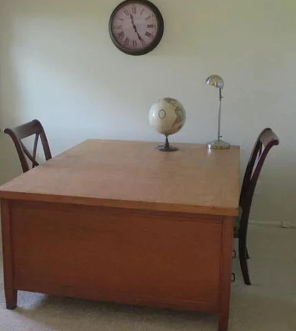 antique oak office desk Cover