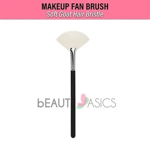 Natural Goat Hair Fan Brush Highlighter Brush Bronzer Powder Blush (MB1085B) - Picture 1 of 4