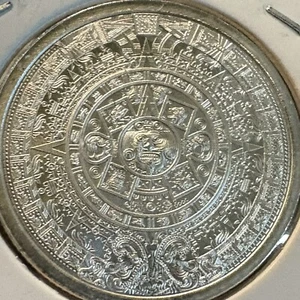 Lingotes de Plata Pura .999 - Calendario Maya Azteca México - Moneda Redonda de 1/4 oz - Imagen 1 de 5