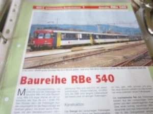 Sammellexikon Eisenbahn Schweizer Bundesbahnen SBB Baureihe RBe 540 - Bild 1 von 1