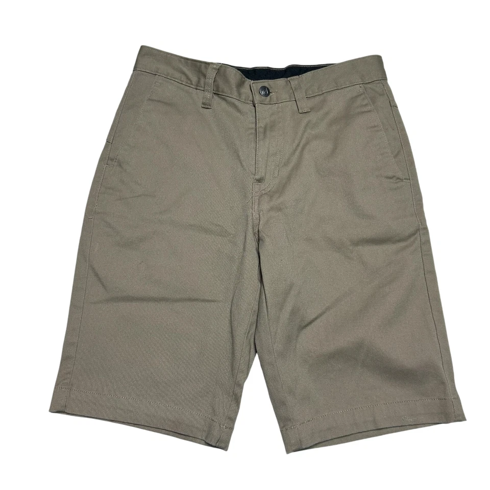 Volcom Frickin Chino Shorts Mens 28 Khaki Flat Front Casual Outdoors - Image 1 of 4