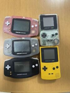 Gameboy Advance /Gameboy Color Console Lot 5 Junk for Parts As is Nintendo