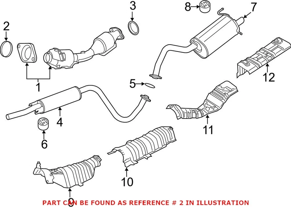 Convertidor catalítico original OEM tubo de escape a junta de colector para NV200 17-21 Foto 1 de 1