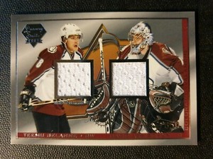 2003-04 Pacific Luxury Suite 31A T.Selanne/D.Aebischer J/J #026/650