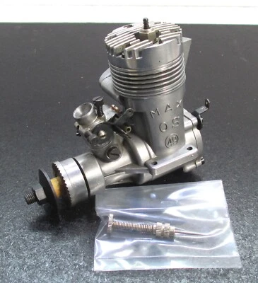 O.S. MAX-49 R/C 8.16cc 2 cycle glow engine with muffler, used for R/C airplane - Image 1 of 4