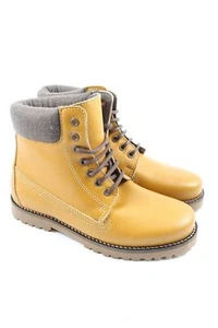 FAIRTICKEN Patucos con cordones Mujeres Botines Talla EU 37 amarillo pálido - Imagen 1 de 5