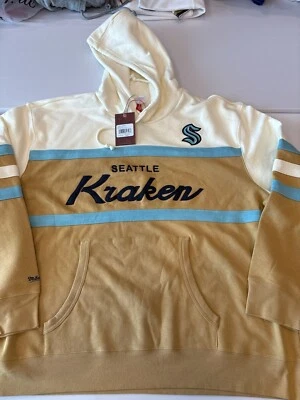 Nueva sudadera con capucha NHL Mitchell Ness Seattle Kraken entrenador de hockey 5XL Foto 1 de 4