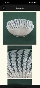 Antique Murano Art Glass White Latticino Bowl 1920's Grand Tour Souvenir - Picture 1 of 1
