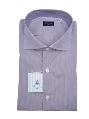 Nuevo Vestido FINAMORE Napoli HECHO A MANO Camisa EDUARDO Talla 16.5 US 42 EU (FIN428) Foto 1 de 2