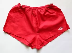 UMBRO 70s 1970s VINTAGE LIVERPOOL STYLE FOOTBALL SOCCER SHORTS RED MEN’S S 34” - Picture 1 of 7