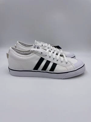 Adidas Nizza Cloud White Core Black Canvas Sneakers Mens CQ2333 New - Image 1 of 4