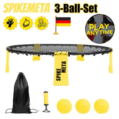 SPIKEMETA Spikeball Standard 3-Ball-Set Spiel für Garten, Strand, Park, drinnen
