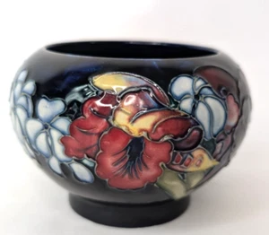 Vintage Cobalt Moorcroft Vase Orchid 3" Tall - Picture 1 of 9