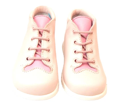 DE OSU - España - Botas clásicas de cuero rosa para bebés niñas -Europeas -Zapatos -Talla 4,5 Foto 1 de 4