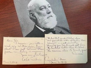 CITA FIRMADA POR WILLIAM W GOODWIN, ERUDITO CLÁSICO, PROFESOR GRIEGO HARVARD ELIOT - Imagen 1 de 1