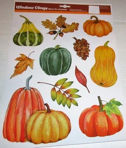 FALL Window Cling PUMPKINS AND GOURDS - Foto 1 di 1