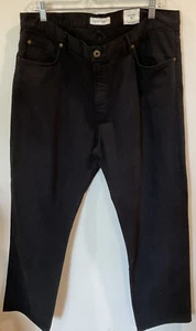 Pantalones de mezclilla Billy Reid para hombre 38x29 negros algodón elástico corte no ajustado - Imagen 1 de 8