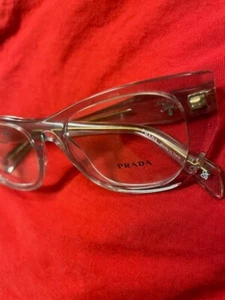 prada sunglasses clear unisex brand new GRY SHN A18V 12R101 50/19 - Picture 1 of 6