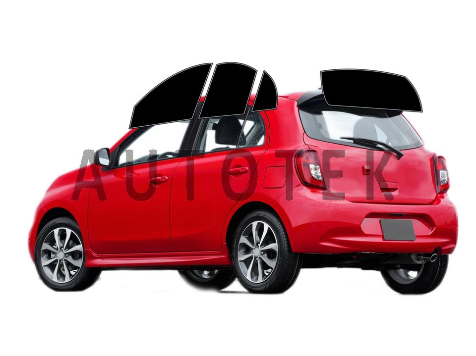 Película premium precortada para ventanas laterales cualquier tono % para Nissan Micra 2015-2019 Foto 1 de 4