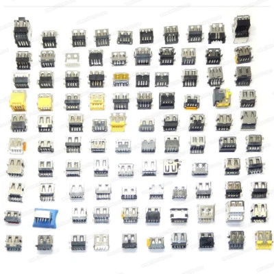 100PCS Type-A USB 2.0 Male Solder 4 Pin Plug Connector Socket prower DC Jack - Image 1 of 4