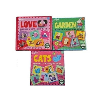 3 Matching Game eeBoo Memory Matching Game Garden + Cats + Love Valentines Day - Image 1 of 4