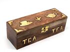 All-Natural Wooden Tea Storage Box Handcrafted by South Asian Artisans