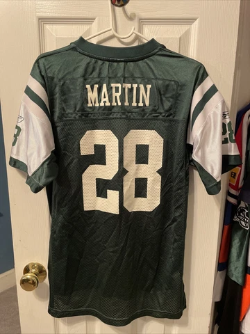 Curtis Martin New York Jets football Reebok boys green jersey size XL Cover
