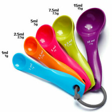 5pcs /set Measuring Spoons Colorful Plastic Measure Spoon Kitchen Accessories 