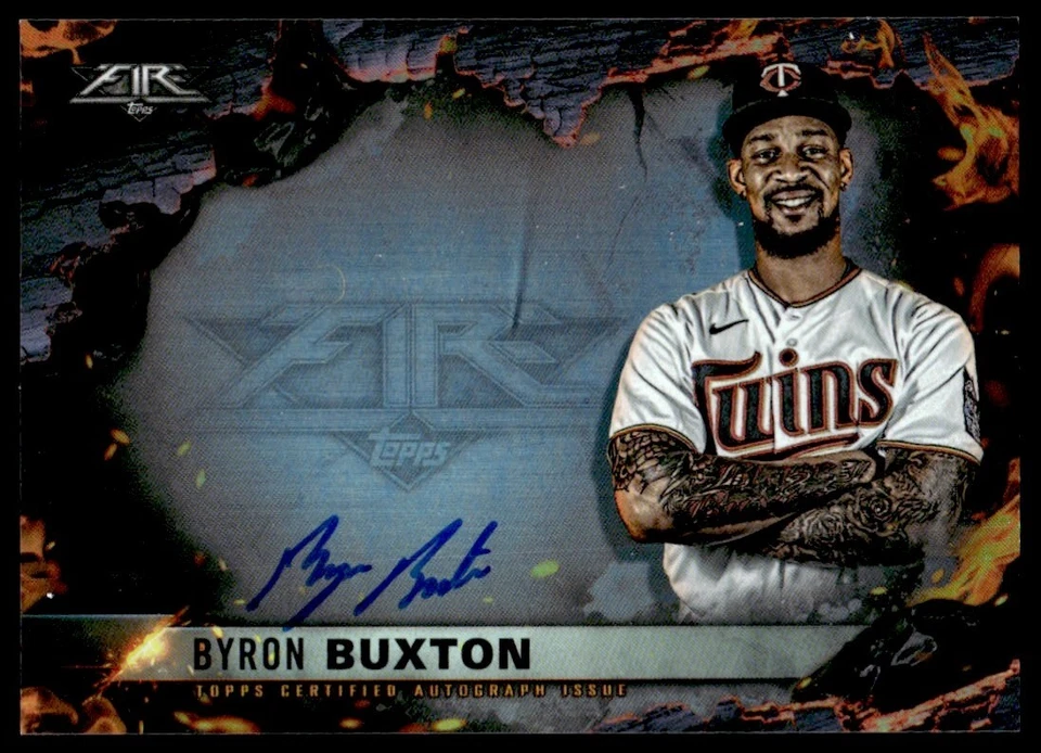 2022 TOPPS FIRE AUTO SCORCHING SIGS BYRON BUXTON - Image 1 of 2