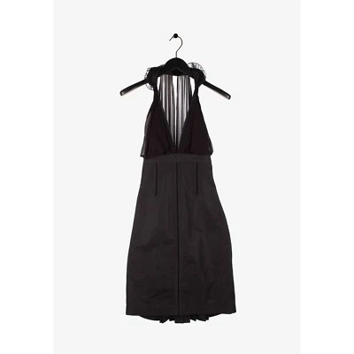 Gucci by Tom Ford Woman 2005 Black Silk Sleeveless Halter Midi Dress 42(M) H2383 - Image 1 of 4
