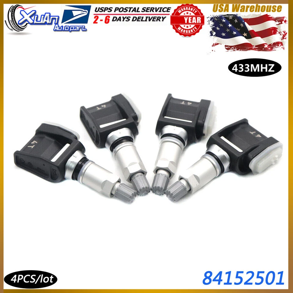 84152501 4x SENSOR DE PRESIÓN DE NEUMÁTICOS TPMS para Cadillac Escalade ESV Tahoe Yukon XL Foto 1 de 4