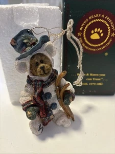Boyds Bears Christmas Ornament "Snowbearski" Style #25729 Skiing Bear - Picture 1 of 9