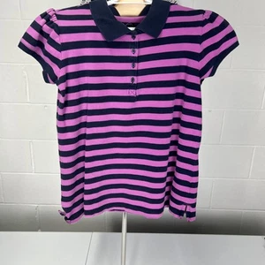 Girls Old Navy Short Sleeve Shirt Size X-Large Plus Navy/Pink - Picture 1 of 7