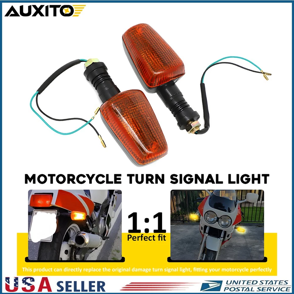 Pair Set Rear Turn Signal Light Amber for Yamaha TW200 XT225 XT250 XT600 FZR600 - Image 1 of 4