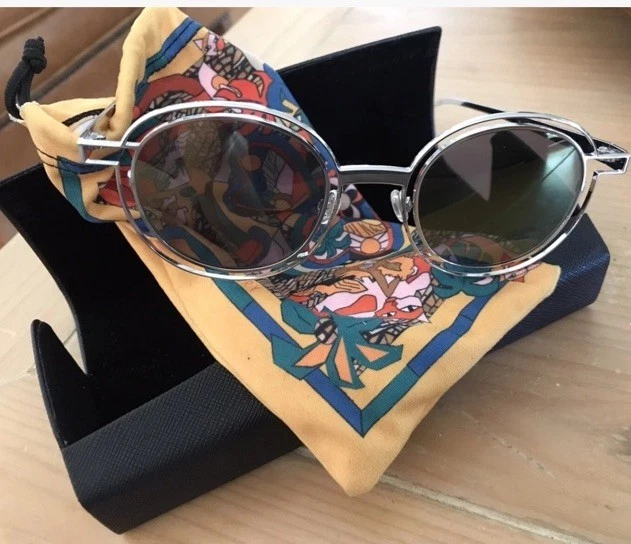 THIERRY LASRY SILVER METAL FRAME sunglasses very chic RARE only one on eBay $499 - Image 1 of 1