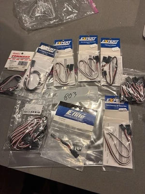 803. Lot Of New Servo Extensions & Y Harnesses For R/c Model Airplane Balsa Kit - Image 1 of 4