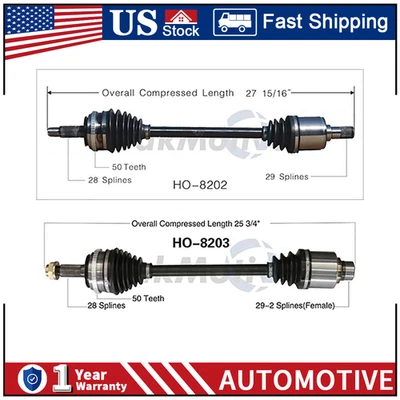Se adapta a Honda Pilot 2003 2004 2X eje delantero TrakMotive CV Foto 1 de 4