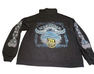 2019 Sturgis Motorcycle Rally 79th Anniversary Black Graphic Hoodie Men’s Large - Picture 1 of 7