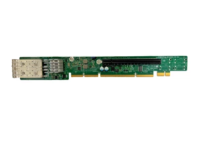 Supermicro AOC-URN4-m2TS 1U Ultra Riser 2x 25GbE SFP28 1x PCI-E 3.0 x16 4x NVMe - Image 1 of 2
