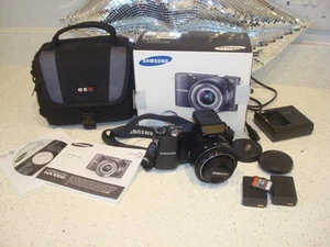 Samsung NX1000 Black Mirrorless Digital Camera 20.3MP Flash Case Extras Boxed - Picture 1 of 10