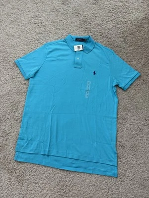 NWT Polo Ralph Lauren Mens Medium Fit Soft Touch Blue SS Polo Shirt Sz L - Image 1 of 4