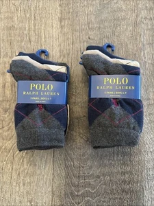 Polo Ralph Lauren Boys' Supersoft Logo Crew Sock 6-Pack Multi Size 4-7 NWT - Picture 1 of 3