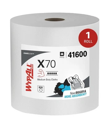 Wypall Power Clean X70 Medium Duty Cloths 870 Count Pop Up Box Heavy Duty Wipes - Image 1 of 4